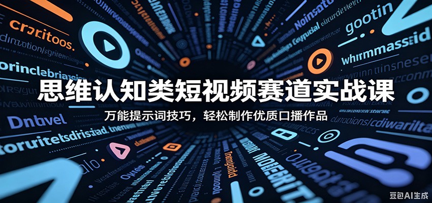 思维认知类短视频赛道实战课：万能提示词技巧，轻松制作优质口播作品-孔明聊项目