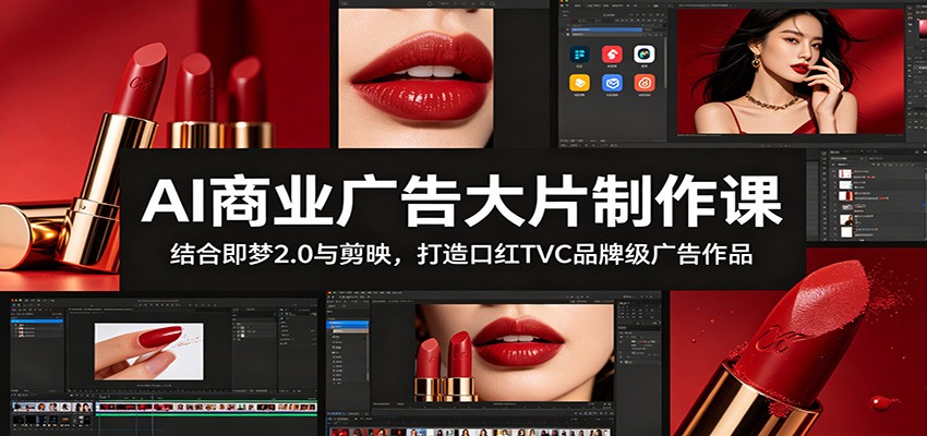 AI商业广告大片制作课：结合即梦2.0与剪映，打造口红TVC品牌级广告作品-孔明聊项目