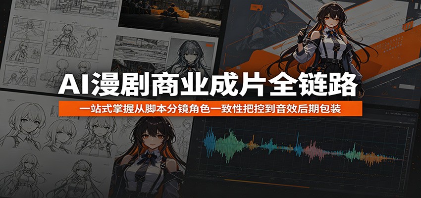AI漫剧商业成片全链路：一站式掌握从脚本分镜角色一致性把控到音效后期包装-孔明聊项目