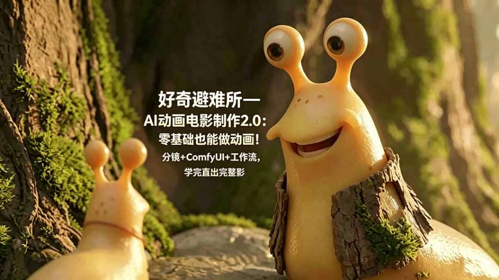 好奇避难所—AI动画电影制作2.0：零基础也能做动画！分镜+ComfyUI+工作流，学完直出完整影片-孔明聊项目