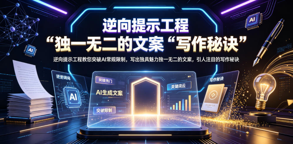 逆向提示工程教您突破AI常规限制，写出独具魅力独一无二的文案，引人注目的写作秘诀【原创双语字幕】-孔明聊项目