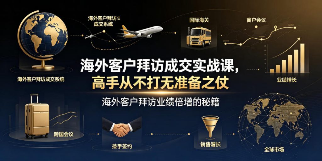 海外客户拜访成交实战课，高手从不打无准备之仗，海外客户拜访业绩倍增的秘籍-孔明聊项目