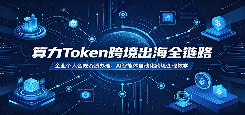 算力Token跨境出海全链路：企业个人合规资质办理，AI智能体自动化跨境变现教学-孔明聊项目