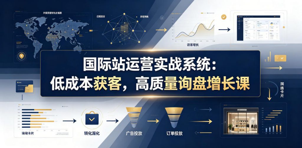 国际站运营实战系统：低成本获客，高质量询盘增长课(更新26年)-孔明聊项目