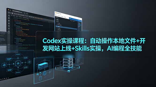 Codex实操课程：自动操作本地文件+开发网站上线+Skills实操，AI编程全技能-孔明聊项目