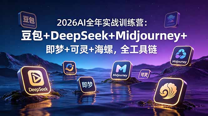 2026AI全年实战训练营：豆包+DeepSeek+Midjourney+即梦+可灵+海螺，全工具链-孔明聊项目