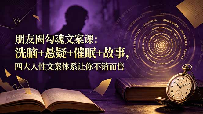 朋友圈勾魂文案课：洗脑+悬疑+催眠+故事，四大人性文案体系让你不销而售-孔明聊项目