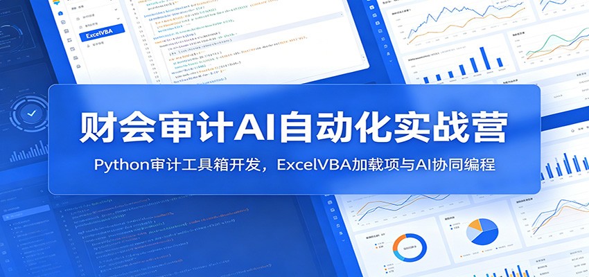 财会审计AI自动化实战营：Python审计工具箱开发，ExcelVBA加载项与AI协同编程-孔明聊项目