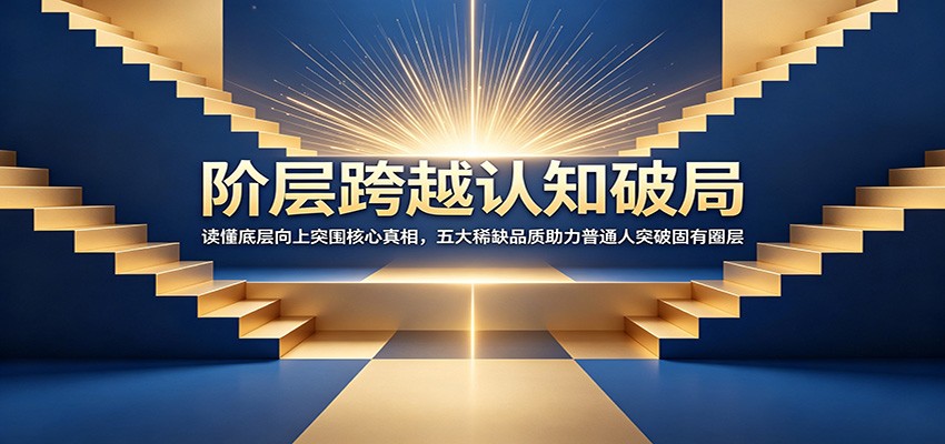 阶层跨越认知破局：读懂底层向上突围核心真相，五大稀缺品质助力普通人突破固有圈层-孔明聊项目