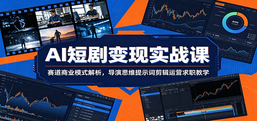 AI短剧变现实战课：赛道商业模式解析，导演思维提示词剪辑运营求职教学-孔明聊项目