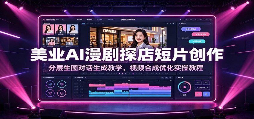 美业AI漫剧探店短片创作：分层生图对话生成教学，视频合成优化实操教程-孔明聊项目