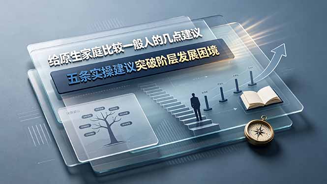 付费文章：给原生家庭比较一般人的几点建议，五条实操建议突破阶层发展困境-孔明聊项目