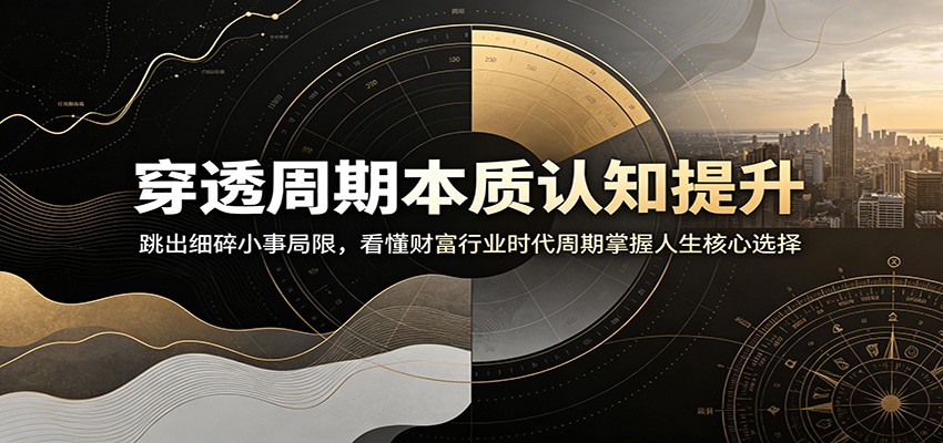 穿透周期本质认知提升：跳出细碎小事局限，看懂财富行业时代周期掌握人生核心选择-孔明聊项目