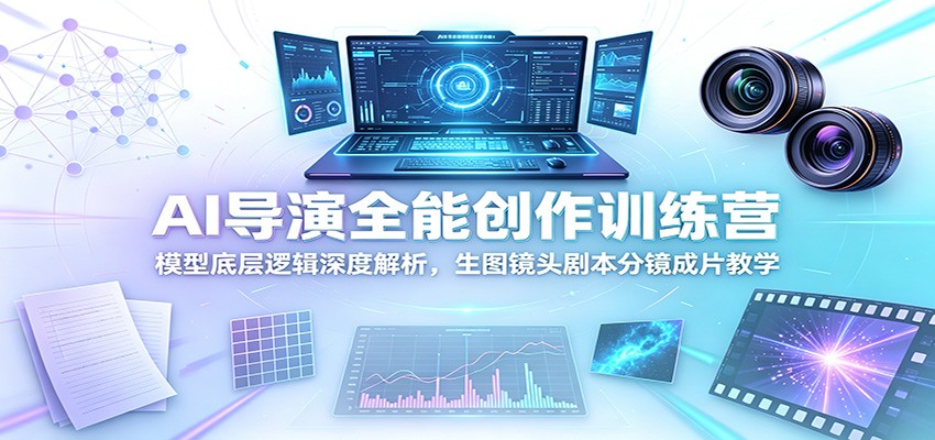 AI导演全能创作训练营：模型底层逻辑深度解析，生图镜头剧本分镜成片教学-孔明聊项目