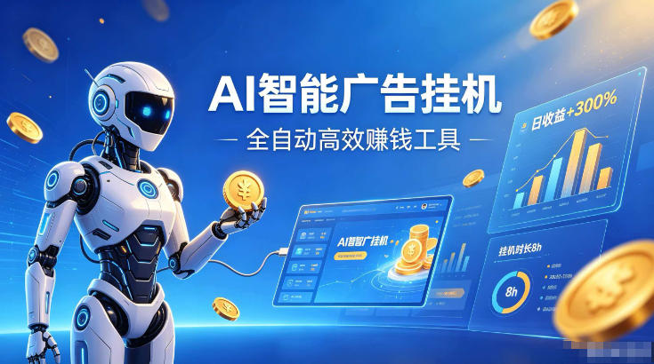 AI智能广告挂G，在家自动賺收益，全程无需人工操作、不用直播、不用拉人【揭秘】-孔明聊项目