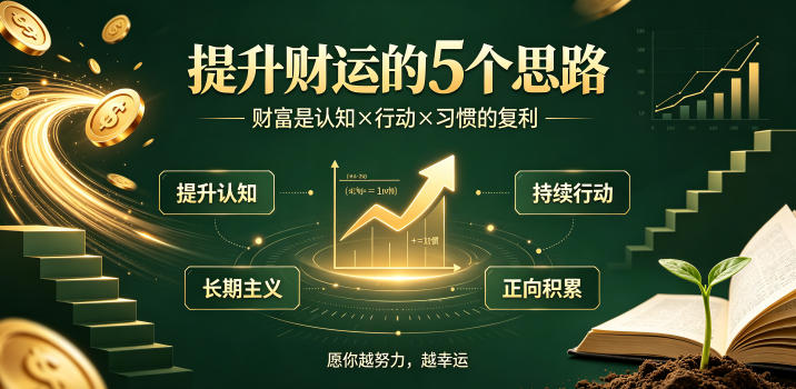 付费文章：提升财运的5个思路——财富是认知x行动x习惯的复利，愿你越努力，越幸运-孔明聊项目