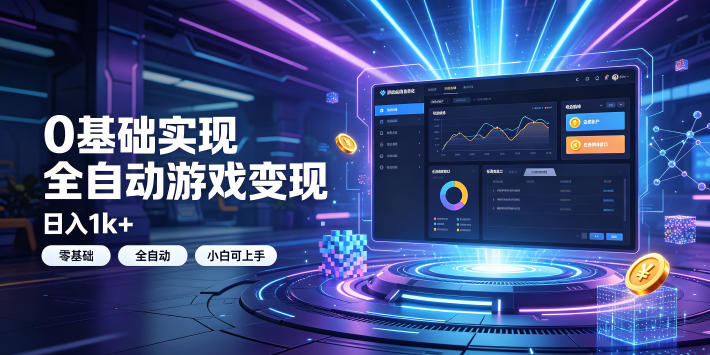 0基础实现全自动游戏变现，日入1k+，小白直接上手搞钱！【揭秘】-孔明聊项目