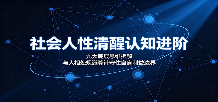 社会人性清醒认知进阶：九大底层思维拆解，与人相处规避算计守住自身利益边界-孔明聊项目
