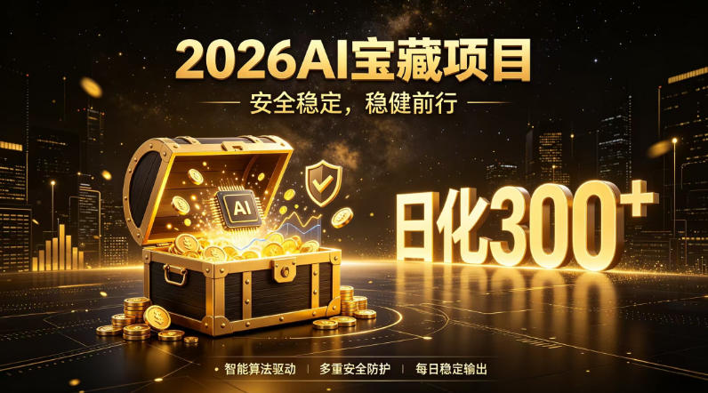 2026AI安全掘金项目，日化稳定300+，无需人为干预操作，当天见收益，操作简单【揭秘】-孔明聊项目