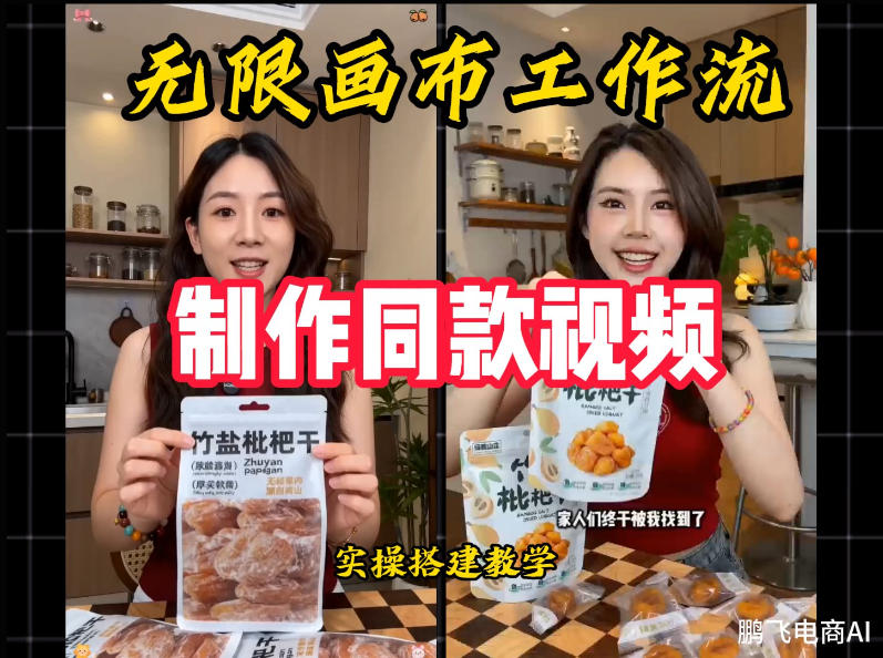 无限画布工作流一键复刻爆款带货视频，实操搭建，操作简单-孔明聊项目