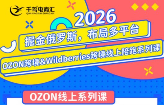 千鸟跨境·26年OZON&wildberries跨境店线上陪跑训练营(更新)-孔明聊项目