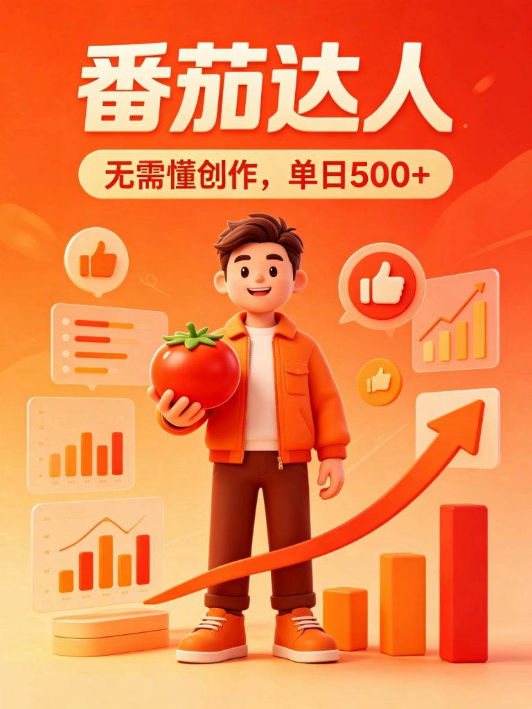 番茄小说达人全自动变现，普通人轻松日入500+-孔明聊项目