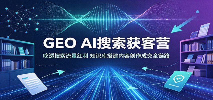 GEO AI搜索获客营：吃透搜索流量红利，知识库搭建内容创作成交全链路-孔明聊项目