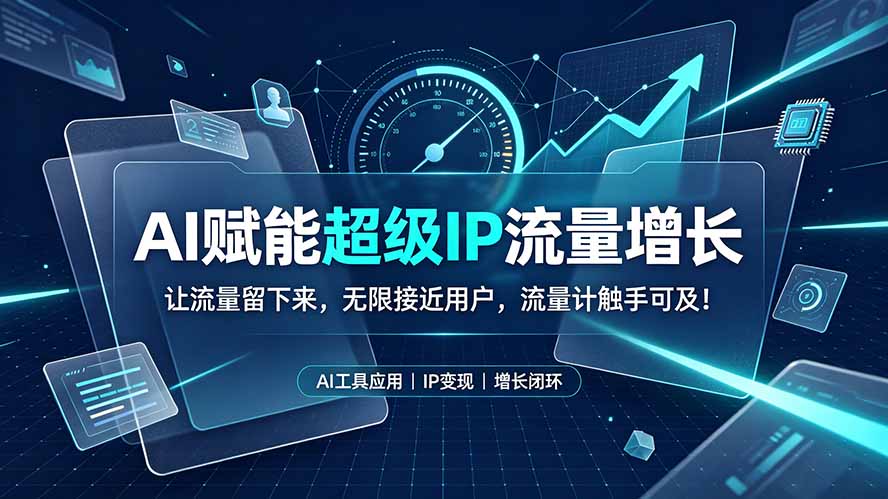 AI赋能超级IP流量增长：让流量留下来，无限接近用户，流量计触手可及！-孔明聊项目
