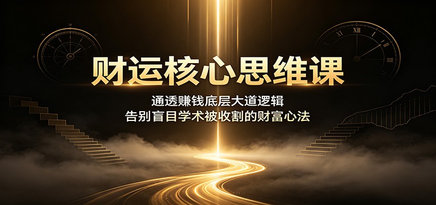 财运核心思维课：通透赚钱底层大道逻辑，告别盲目学术被收割的财富心法-孔明聊项目