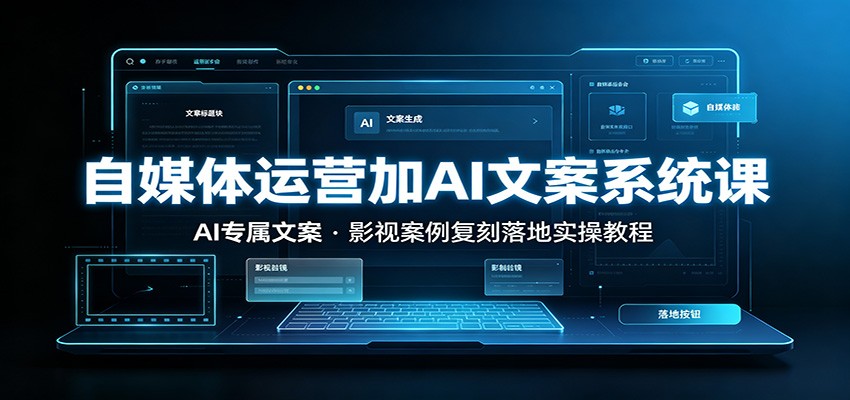 自媒体运营加AI文案系统课：：AI专属文案，影视案例复刻落地实操教程-孔明聊项目