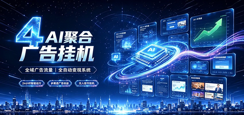 全域广告流量聚合，AI无人挂机稳赚佣金，打造长期稳定被动收入副业-孔明聊项目