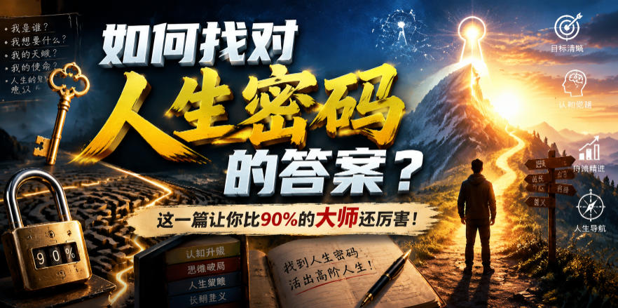 付费文章：如何找对人生密码的答案？这一篇让你比90%的大师还厉害！-孔明聊项目