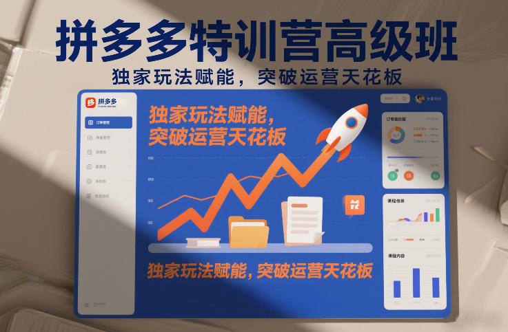 拼多多特训营高阶班，独家玩法赋能，突破运营天花板(更新260805)-孔明聊项目