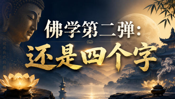 付费文章：佛学第二弹：还是四个字-孔明聊项目