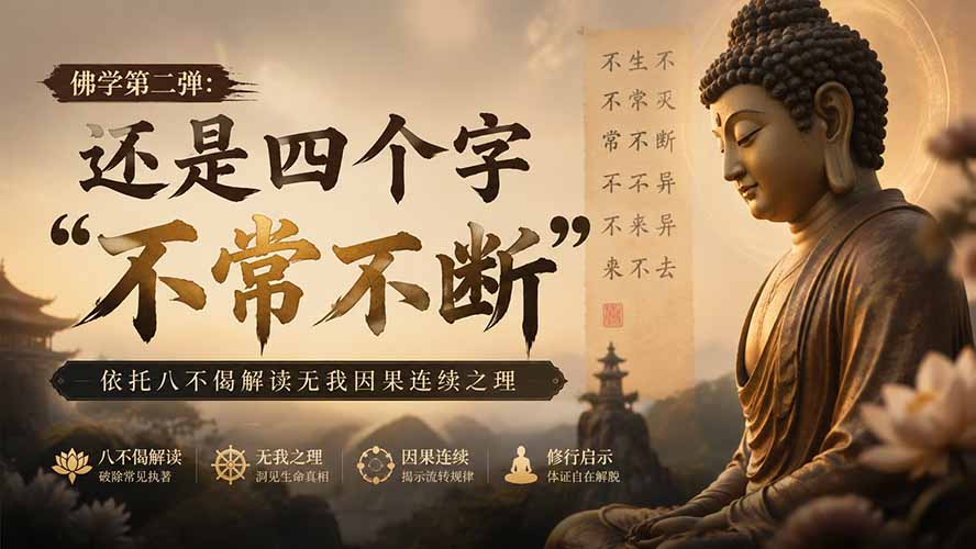 付费文章：佛学第二弹：还是四个字“不常不断”依托八不偈解读无我因果连续之理-孔明聊项目