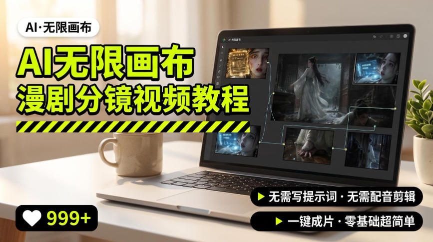 AI无限画布制作爆款漫剧分镜视频搭建教程，无需写脚本，无需制作音频，一键制作超简单-孔明聊项目