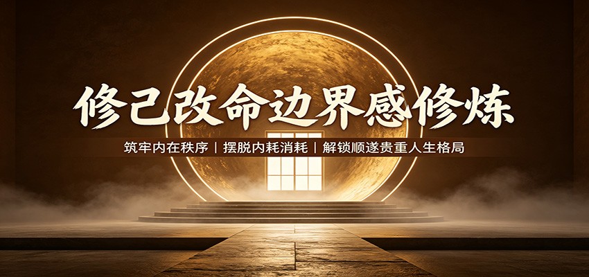 修己改命边界感修炼：筑牢内在秩序，摆脱内耗消耗，解锁顺遂贵重人生格局-孔明聊项目