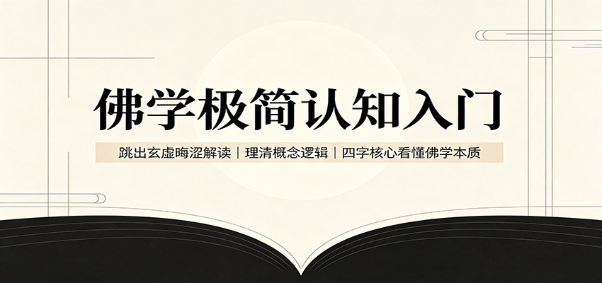 佛学极简认知入门：跳出玄虚晦涩解读，理清概念逻辑，四字核心看懂佛学本质-孔明聊项目