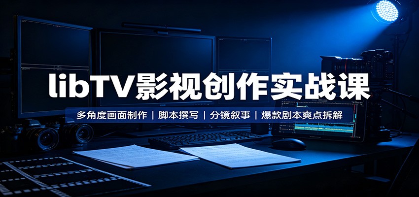 libTV影视创作实战课：多角度画面制作，脚本撰写，分镜叙事，爆款剧本爽点拆解-孔明聊项目