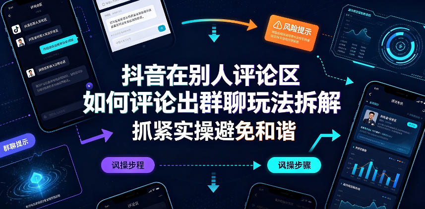 抖音在别人评论区如何评论出群聊玩法拆解，抓紧实操避免和谐-孔明聊项目
