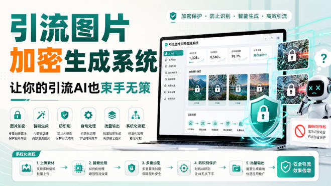 引流图片加密生成系统，让你的引流AI也束手无策-孔明聊项目