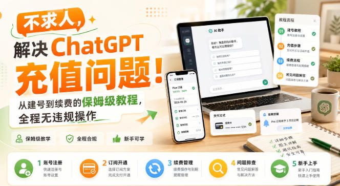 不求人，解决ChatGPT充值问题！从建号到续费的保姆级教程，全程无违规操作-孔明聊项目