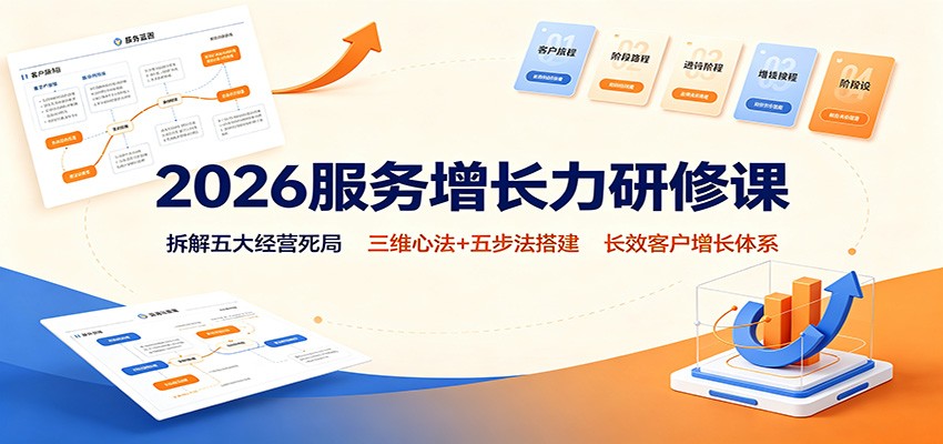 2026服务增长力研修课：拆解五大经营死局，三维心法+五步法搭建长效客户增长体系-孔明聊项目