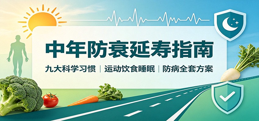 中年防衰延寿指南：九大科学习惯，运动饮食睡眠防病全套方案-孔明聊项目