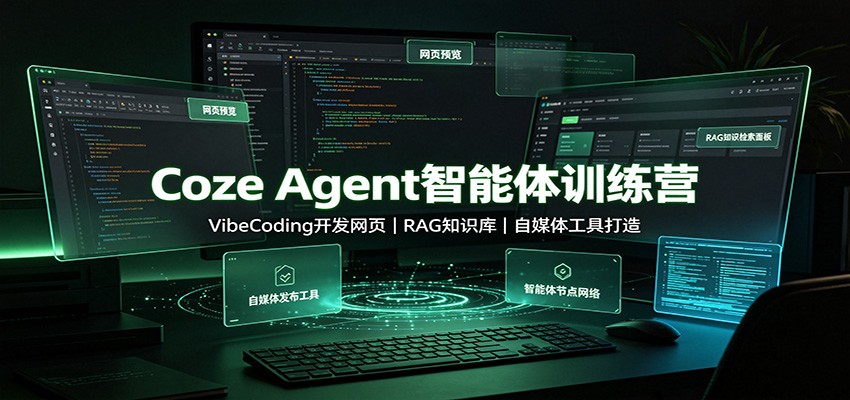 Coze Agent智能体训练营：VibeCoding开发网页，RAG知识库，自媒体工具打造-孔明聊项目