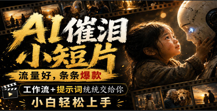 AI催泪小短片，流量好，条条爆款，工作流+提示词统统交给你，小白轻松上手-孔明聊项目