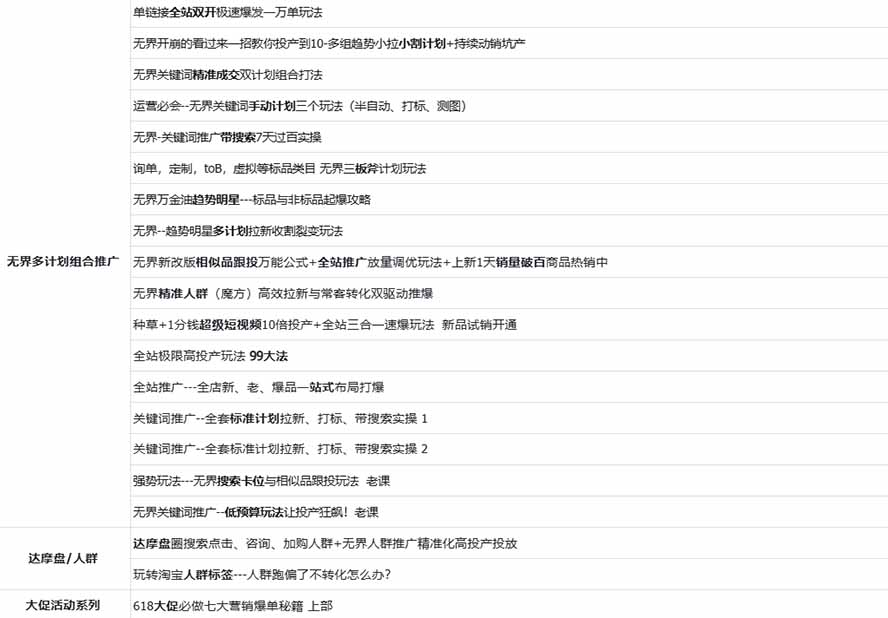 图片[2]-2026淘天开单秘籍PRO实战陪跑课程：全套落地运营玩法，一站式解决淘宝流量低、不出单难题(更新260823-孔明聊项目