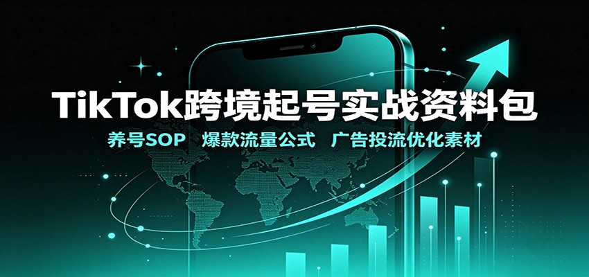 TikTok跨境起号实战资料包：养号SOP，爆款流量公式，广告投流优化素材-孔明聊项目