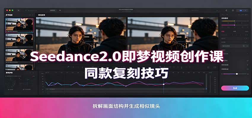 Seedance2.0即梦视频创作课：剧本式视频制作，同款复刻技巧，多行业案例落地教学-孔明聊项目