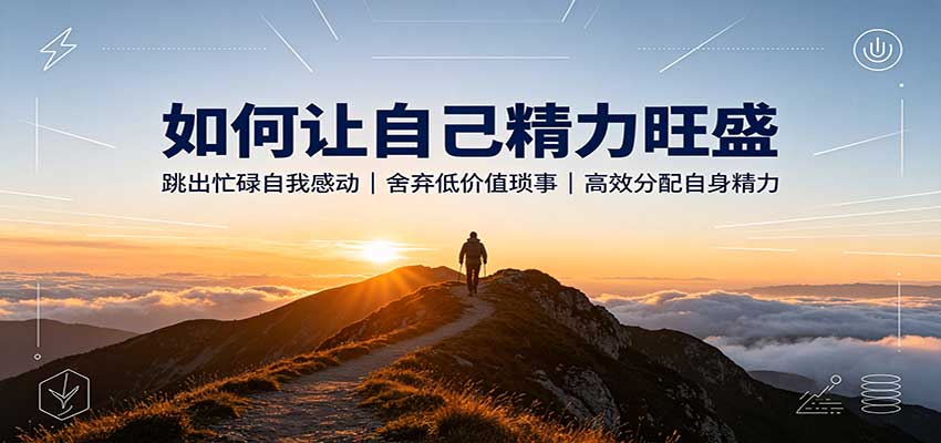 如何让自己精力旺盛：跳出忙碌自我感动，舍弃低价值琐事，高效分配自身精力-孔明聊项目